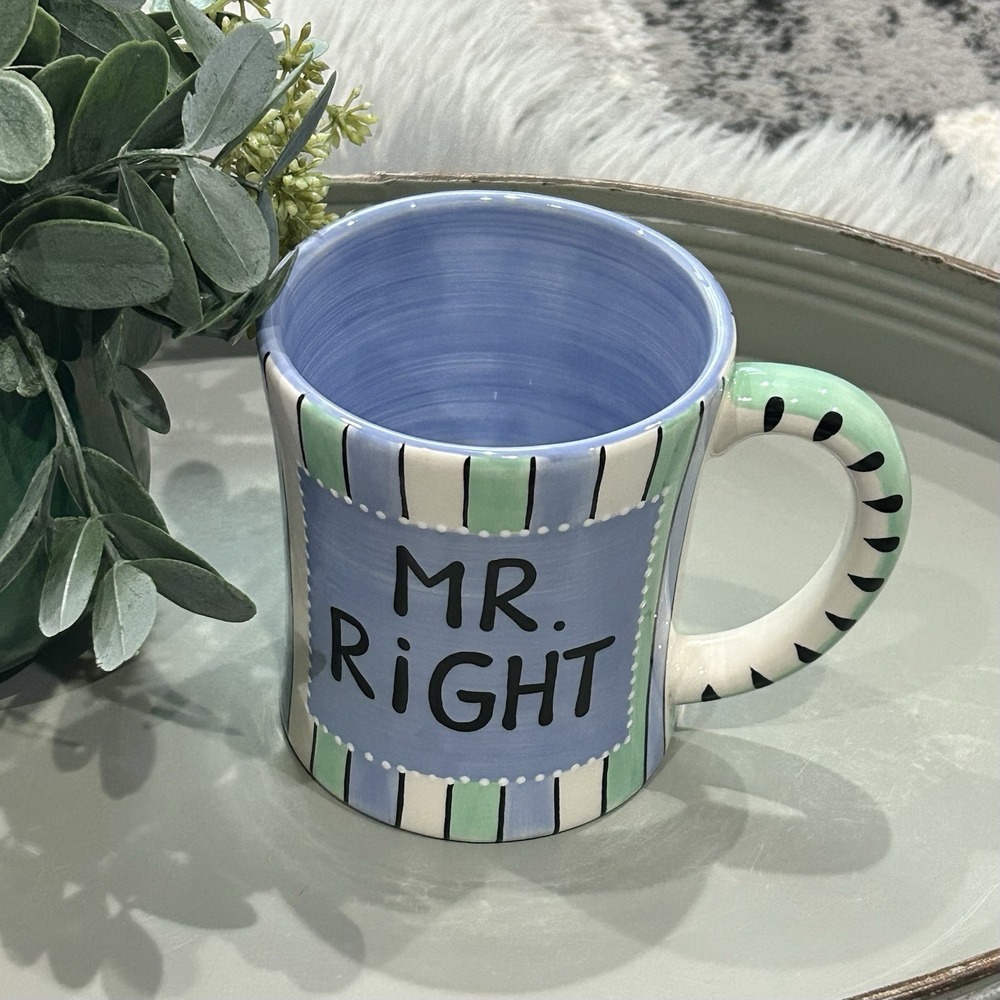 Lorrie‎ Veasey Fun Coffee Mug Cup Our Name Is Mud "Mr. Right" Husband Gift
